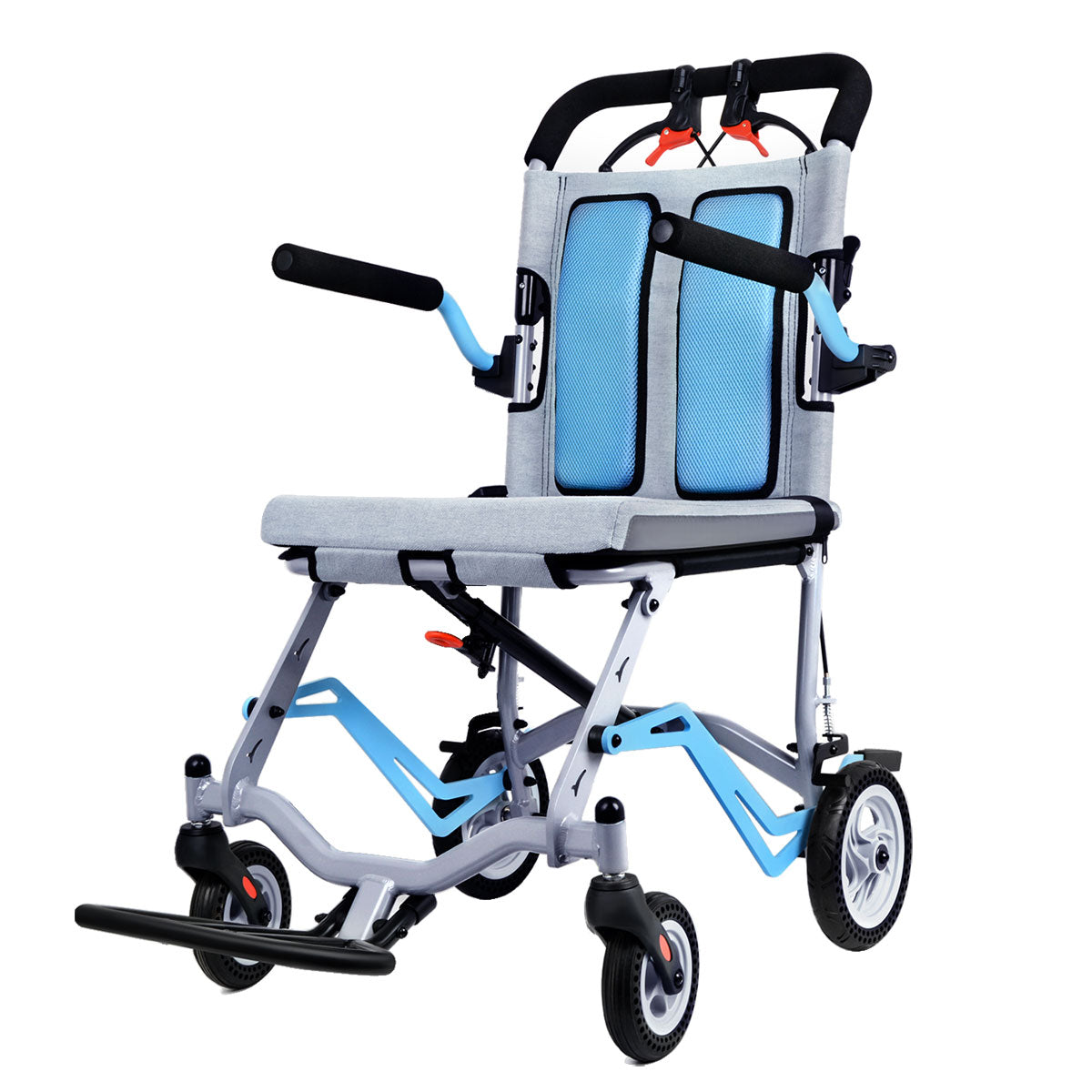 Eazingo Wheelchair,Blue and Orange